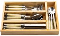 Laguiole Style de Vie Bestekset & Bestekbak - Premium Line - Parelmoer - 24 delig / 6 personen