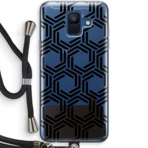 Geometrisch patroon: Samsung Galaxy A6 (2018) Transparant Hoesje met koord