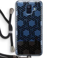 Geometrisch patroon: Samsung Galaxy A6 (2018) Transparant Hoesje met koord