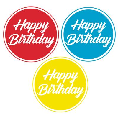 Happy Birthday bierviltjes - glazen onderzetters - 30x stuks - D10 cm - Verjaardag tafel artikelen Happy Birthday bierviltjes - glazen onderzetters - 30x stuks - D10 cm - Verjaardag tafel artikelen