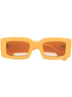 Jacquemus lunettes de soleil Tupi à monture carrée - Jaune - thumbnail