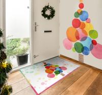 Waterverf bellen vinyl tapijt kleurrijk