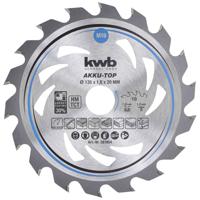 kwb 581954 Hardmetaal-cirkelzaagblad 135 x 20 x 1.0 mm Aantal tanden: 18 1 stuk(s)