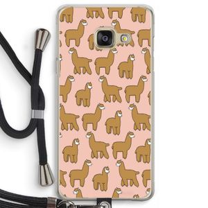 Alpacas: Samsung Galaxy A3 (2016) Transparant Hoesje met koord
