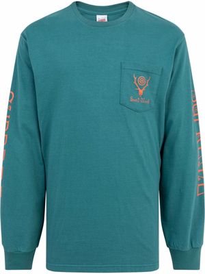 Supreme x SOUTH2 WEST8 sweat à logo imprimé - Bleu