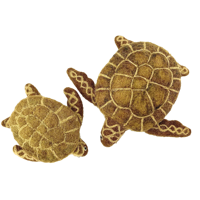 Papoose Toys Papoose Toys Brown Turtles/2pc
