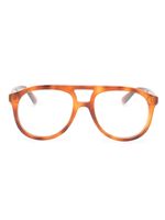 Gucci Eyewear lunettes de vue rondes à effet écailles de tortue - Marron