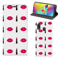 Samsung Galaxy M20 Hoesje met Magneet Lipstick Kiss