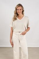 Nukus Raya Top Lurex Nks01161 T-shirt Korte Mouw 9 Sand