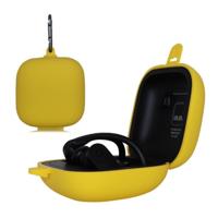 Effen kleur silicone draadloze Bluetooth oortelefoon beschermhoes voor beats Power beats Pro (geel)