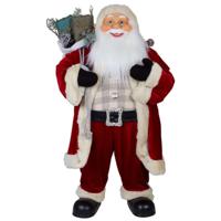 Kerstman pop Jacob - H80 cm - rood - staand - kerstman beeld - decoratie figuur