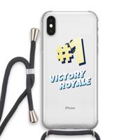 Victory Royale: iPhone X Transparant Hoesje met koord