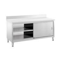 RVS werkkast - ECO - 180 x 60 cm - 600 kg - achterwand - Royal Catering