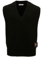 JW Anderson débardeur en mérinos Sim Card à col v - Noir