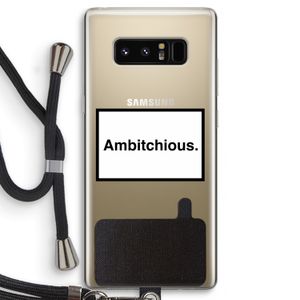 Ambitchious: Samsung Galaxy Note 8 Transparant Hoesje met koord