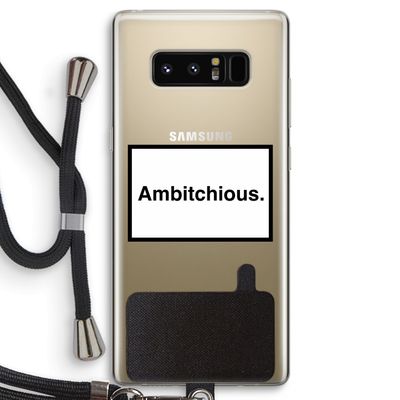 Ambitchious: Samsung Galaxy Note 8 Transparant Hoesje met koord