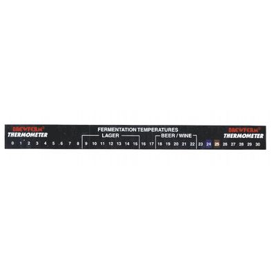Brewferm thermometerstrip met vloeibare kristallen 0-30°C