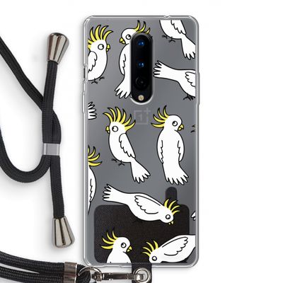 Papegaai: OnePlus 8 Transparant Hoesje met koord