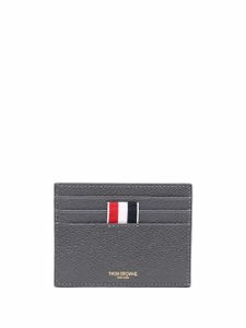 Thom Browne porte-cartes à rayures RWB - Gris