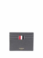 Thom Browne porte-cartes à rayures RWB - Gris