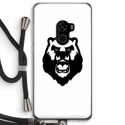 Angry Bear (white): Xiaomi Mi Mix 2 Transparant Hoesje met koord