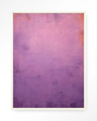 Urban Cotton Wandkleed 'Purple' 110 x 145cm in Floating Frame - off white