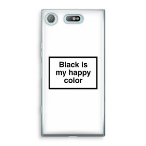 Black is my happy color: Sony Xperia XZ1 Compact Transparant Hoesje