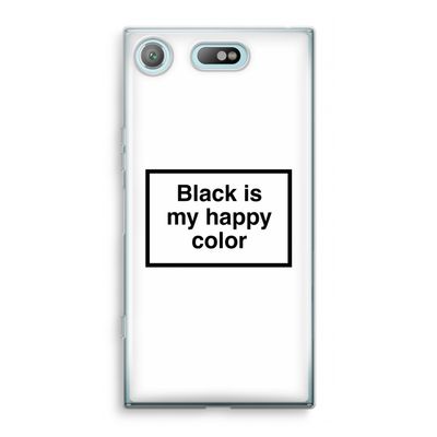 Black is my happy color: Sony Xperia XZ1 Compact Transparant Hoesje