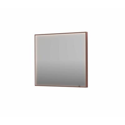 Spiegel INK SP19 90x4x80 cm incl. direct LED-Verlichting Rondom en Spiegelverwarming Geborsteld Koper
