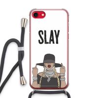 Slay All Day: iPhone SE 2020 Transparant Hoesje met koord