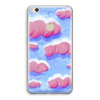 Roze wolken met vogels: Huawei Ascend P8 Lite (2017) Transparant Hoesje
