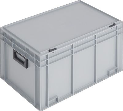 Lockweiler Kunststof koffer | L600xB400xH353 mm PP 2 grepen | schuifsluiting grijs 70 l | 1 stuk - PC702M-139270210118 PC702M-139270210118