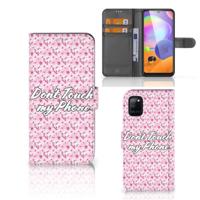 Samsung Galaxy A31 Portemonnee Hoesje Flowers Pink DTMP | Portemonnee hoesje