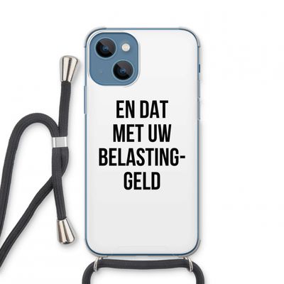 Belastinggeld: iPhone 13 mini Transparant Hoesje met koord