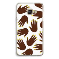 Hands dark: Samsung A3 (2017) Transparant Hoesje
