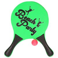 Actief speelgoed tennis/beachball setje groen - Beachballsets - thumbnail