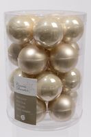 20 kerstballen parel emaille 60 mm - Ksd