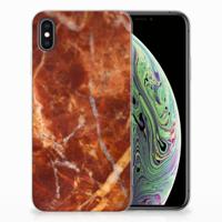 Apple iPhone Xs Max | TPU | Siliconen hoesje | Marmer Bruin