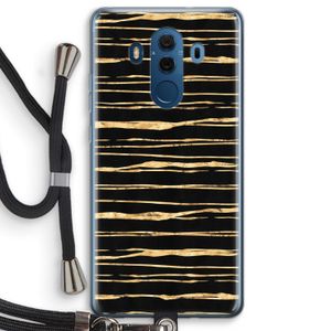 Gouden strepen: Huawei Mate 10 Pro Transparant Hoesje met koord