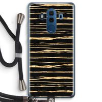 Gouden strepen: Huawei Mate 10 Pro Transparant Hoesje met koord