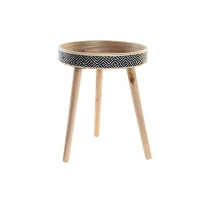 Dienblad DKD Home Decor Zwart Natuurlijk Hout 41 x 41 x 50 cm