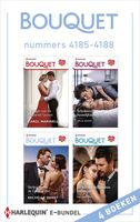 Bouquet e-bundel nummers 4185 - 4188 - Carol Marinelli, Millie Adams, Michelle Smart, Kim Lawrence - ebook - thumbnail