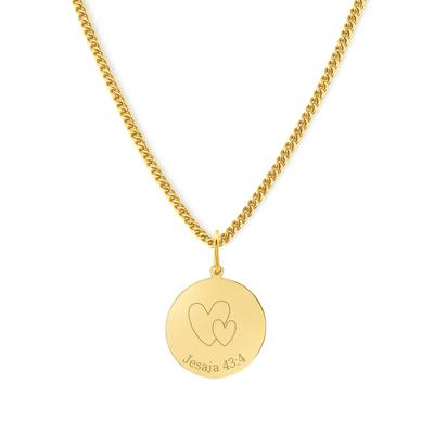 Gepersonaliseerde bijbelvers ketting - Stainless steel - Goud - Jesaja 43:4