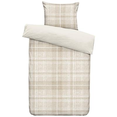 Leen Bakker - Dekbedovertrek Philip - Zand/taupe - 140x200/220 Cm - Polyester - Taupe#Beige
