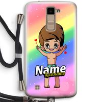Chibi Maker man: LG K10 (2016) Transparant Hoesje met koord