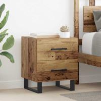 Nachtkastje met lade Oud hout 40 x 35 x 47,5 cm Bewerkt hout