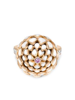 Pragnell bague Wildflower en or 18ct ornée de diamants - Rose