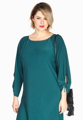 Yoek Dress knot sleeves | Groen | Maat 58/60