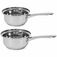 Set van 2x Rvs steelpannen/sauspannen Manhattan 16 en 14 cm