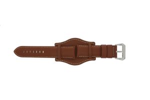 Horlogeband Universeel 386.8 Onderliggend Leder Bruin 22mm